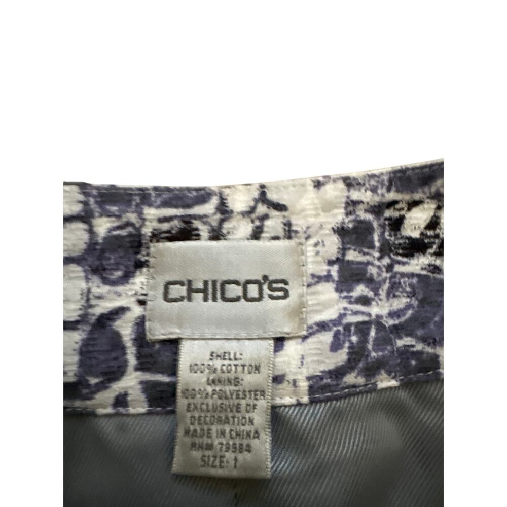 Chico’s Python Print Beaded Amina Jacket Size 1 - image 2